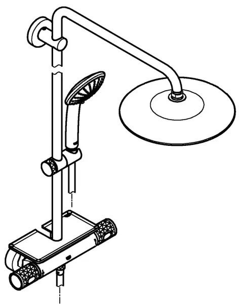 GROHE 26403002 - Sistem de duș VITALIO JOY 260 450 mm, crom lucios