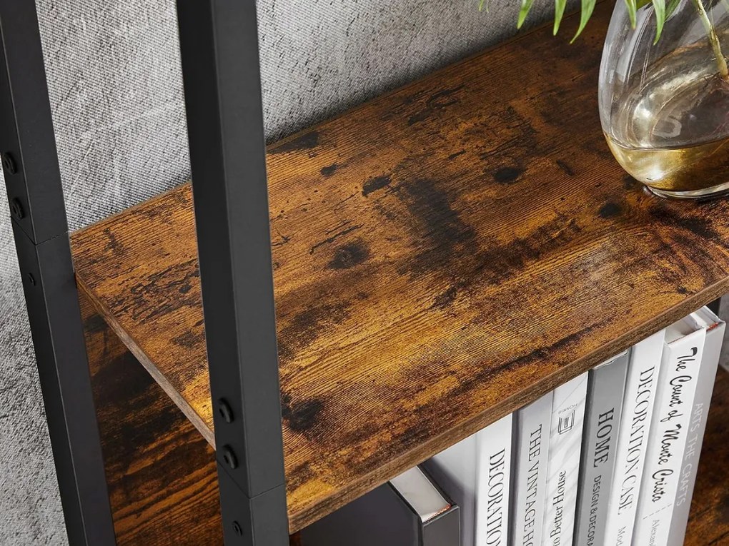 Biblioteca TAYLOR 14 rafturi 166x158 cm, rustic maro