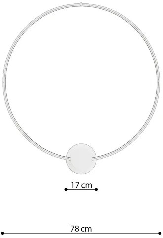 Plafonieră LED RIO LED/50W/230V CRI90 3000K d. 78 cm auriu Thoro TH.252