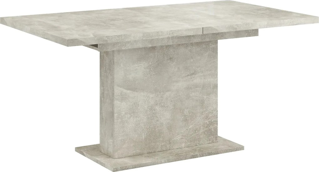 Masa extensibila BOBA, gri beton, DTD laminat, 160/200x90x77 cm