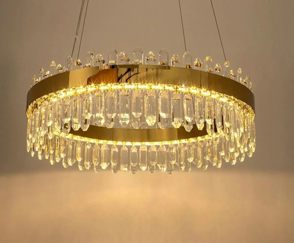Lustra LED suspendata design modern Glamor 60 auriu