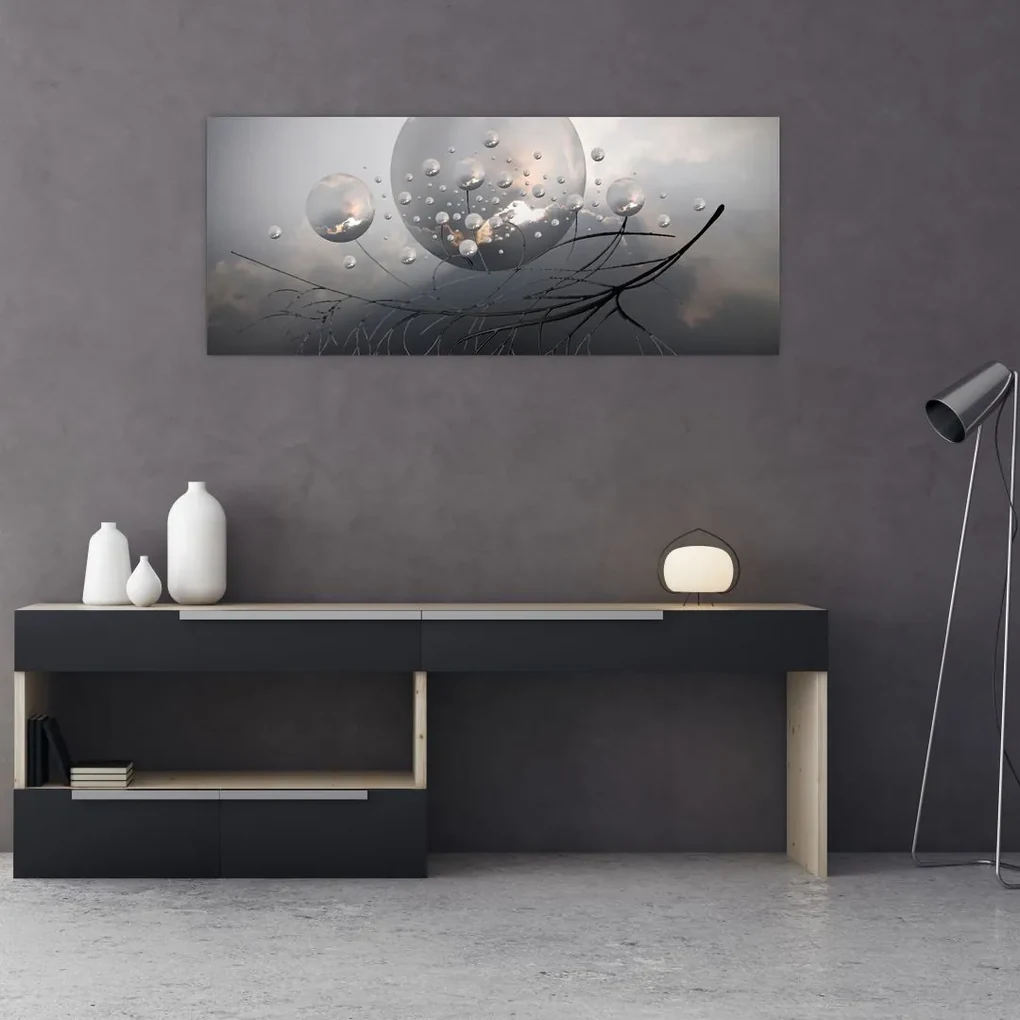 Tabloul bilelor abstracte (120x50 cm)