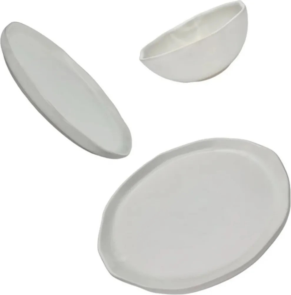 Farfurie Desert NOVUM alb mat Milk Foam 21cm (gresie ceramica glazurata manual)