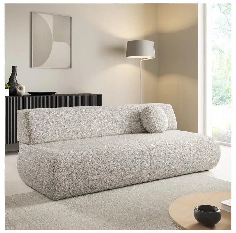 Canapea extensibilă PRATO, 3 locuri, cu spațiu de depozitare, bej