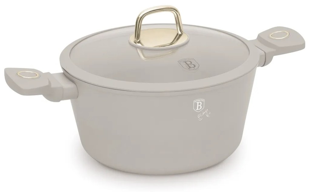 BerlingerHaus Cratiță cu suprafață din titan și capac Sahara 24 cm, 24 cm