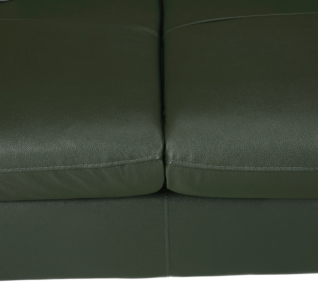 Canapea complet tapiţată cu 4 locuri, piele / piele ecologică verde măslin, LINSY