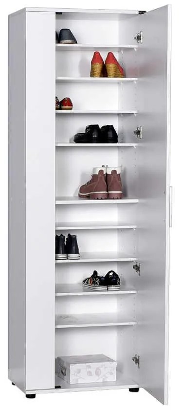 Pantofar Adore Porto, 2 usi reversibile cu oglinda, 10 rafturi, capacitate 28 perechi , 60 x 187 x 35 cm