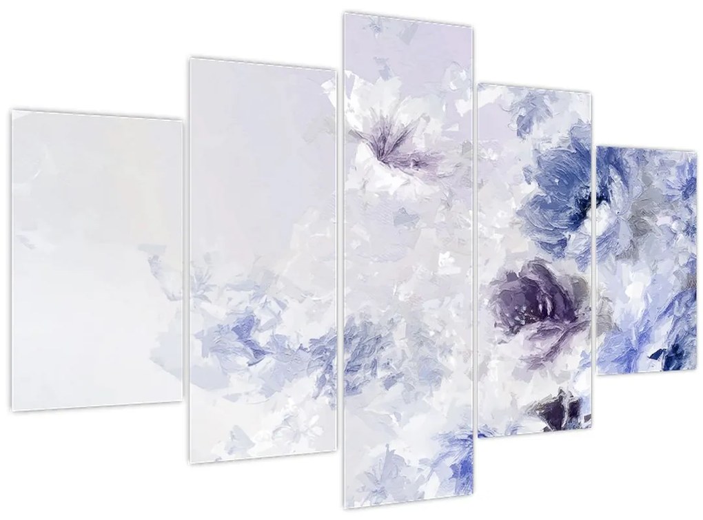 Tablou - Flori,pictură texturată (150x105 cm)