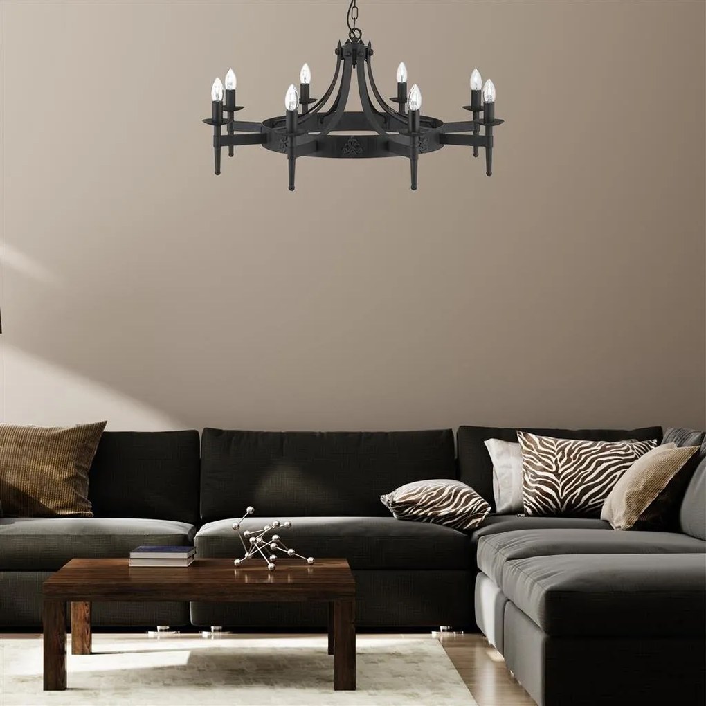 Candelabru stil rustic Cartwheel II 8L