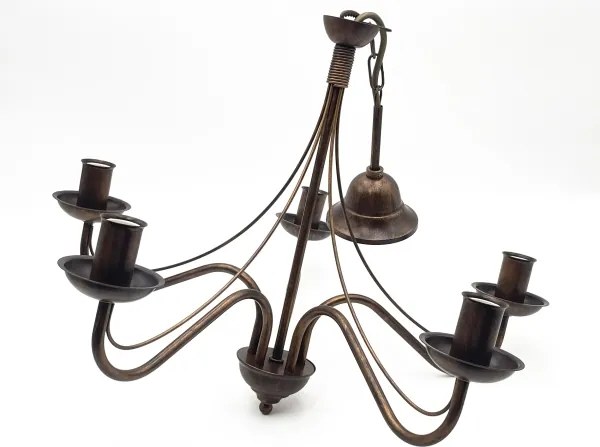 Candelabru pe lanț ANTON 5xE14/15W/230V bronz