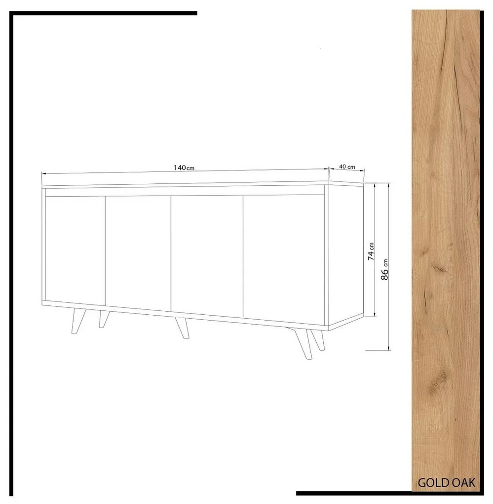 Dulap Nossa Oak and White