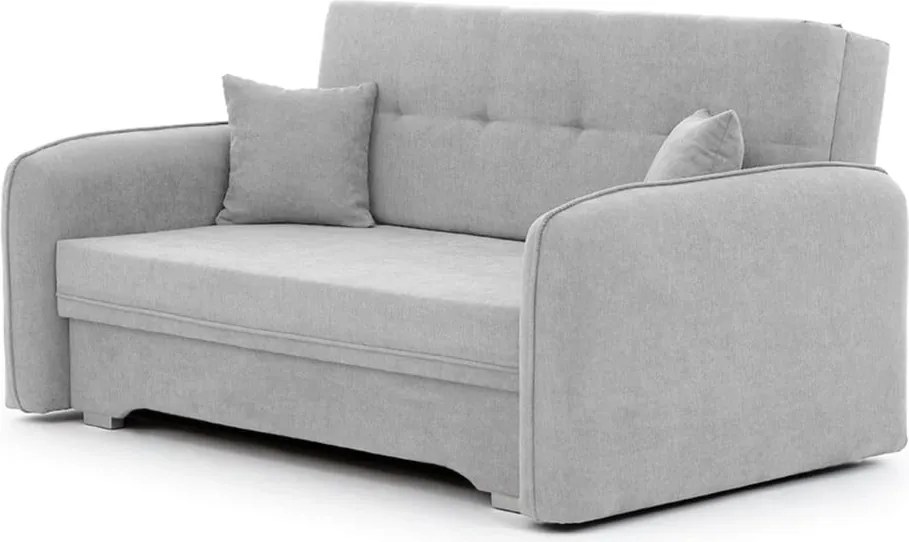 Canapea gri deschis extensibilă/cu spațiu de depozitare cu tapițerie din chenille 155 cm Laine – ELTAP