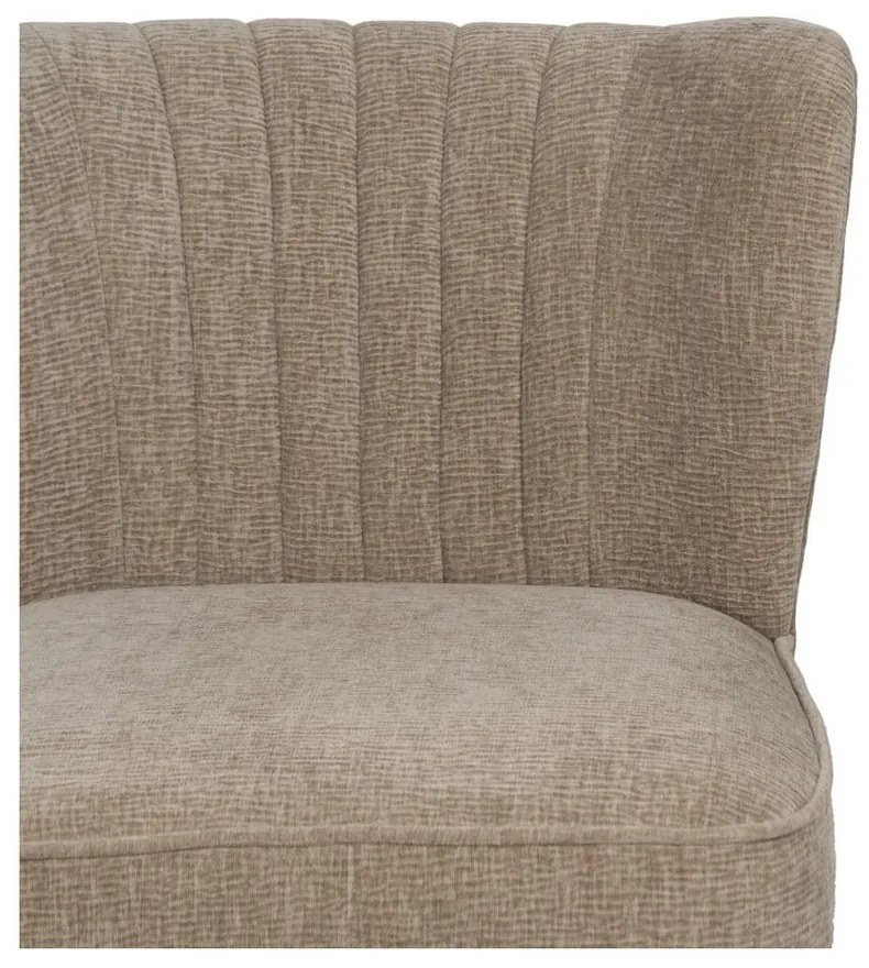 Fotoliu bej cu tapițerie din chenille Glam – Ixia