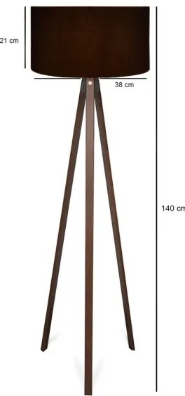 Lampadar AYD 1xE27/40W/230V negru/maro