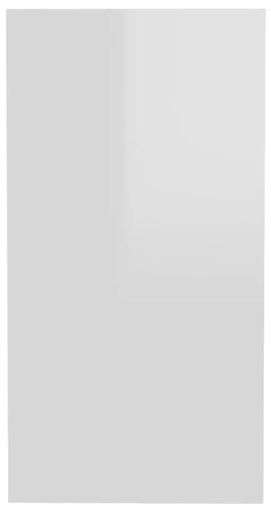 Masa laterala, alb extralucios, 50x26x50 cm, PAL 1, Alb foarte lucios