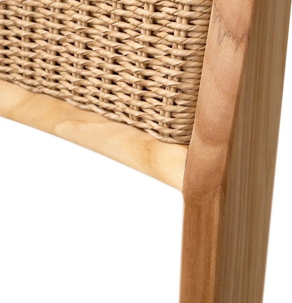 Scaun design clasic din lemn si rattan Niclas, natur