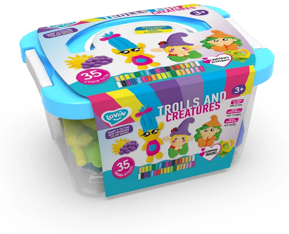 1 x Set Trolls and Creatures - plastilina si accesorii pentru modelaj