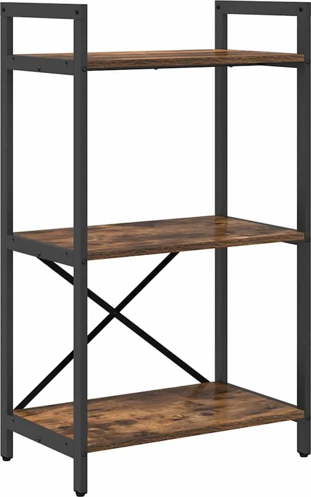 vidaXL Raft pentru cărți Stejar fumuriu 56 x 34 x 96 cm Lemn compozit