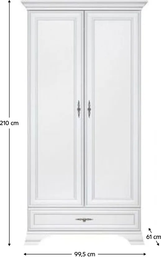 Dulap, alb alpin, KENTAK SZF2D1S