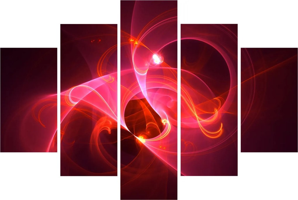 Tabloul modern cu abstacție roz (150x105 cm)