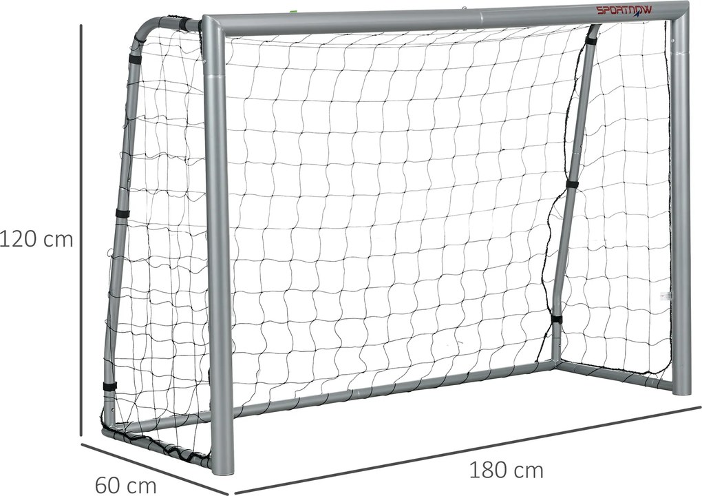 SPORTNOW Poarta de fotbal 6ft x 2ft, Plasa de fotbal pentru gradina cu tarusi de sol, montare rapida si simpla, Poarta pentru antrenament