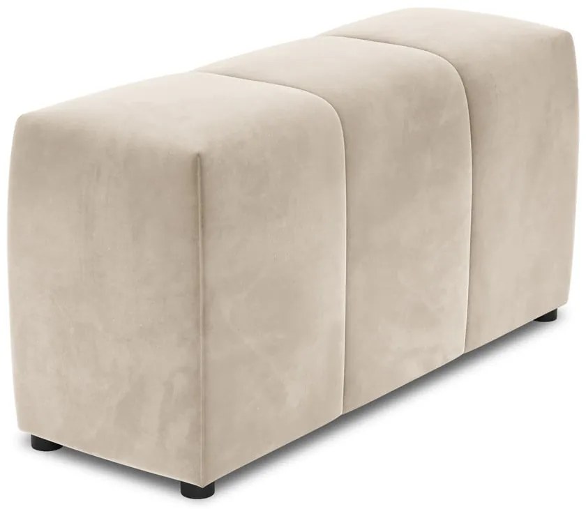Cotieră pentru canapea modulară bej cu tapițerie din catifea Rome Velvet - Cosmopolitan Design