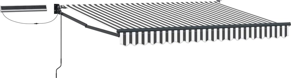 vidaXL Cort electric retractabil Antracit și Alb 3 x 2,5 m
