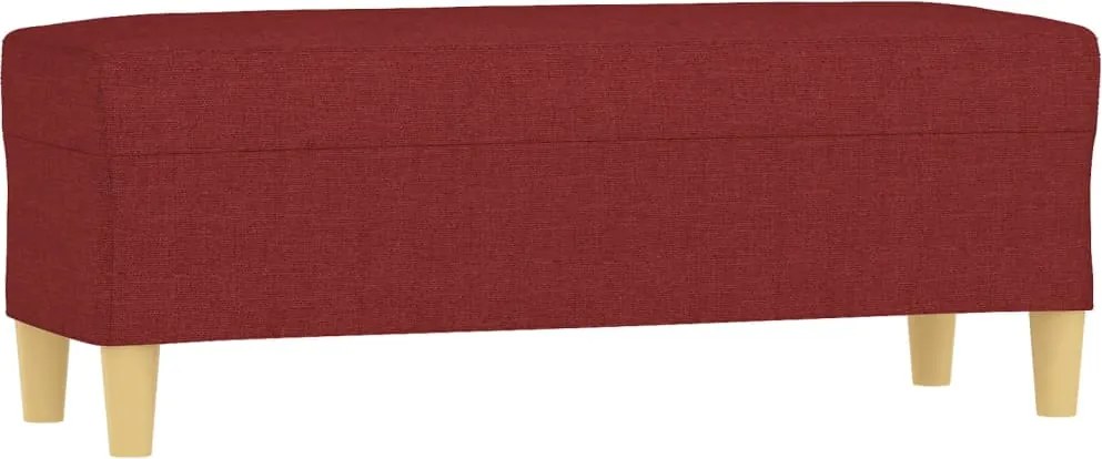 vidaXL Bancă, roșu vin, 100x35x41 cm, textil