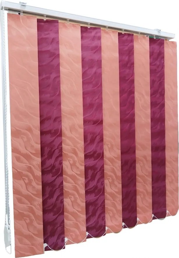 Jaluzele verticale BEATA 9609/9612 somon grena – elegante, moderne, montaj tavan inclus