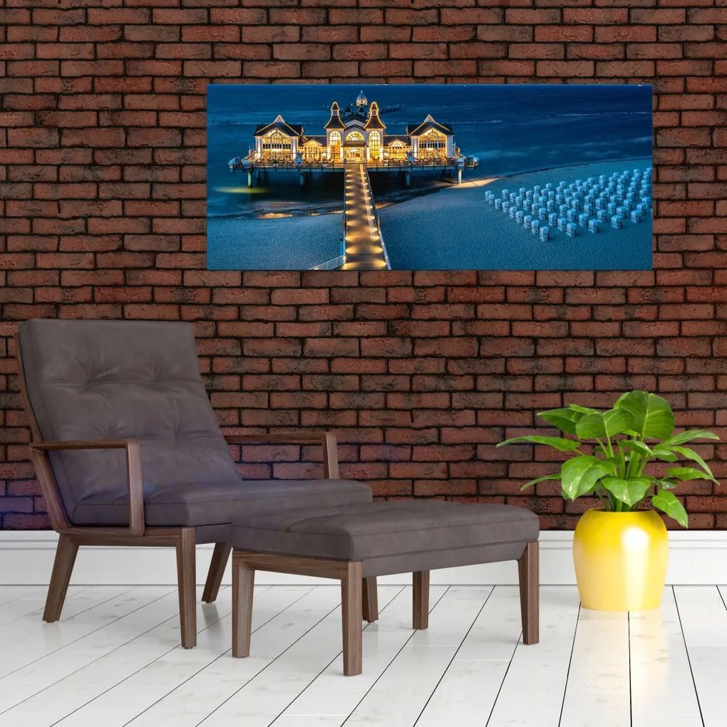 Tablou - hotel pe plajă (120x50 cm)