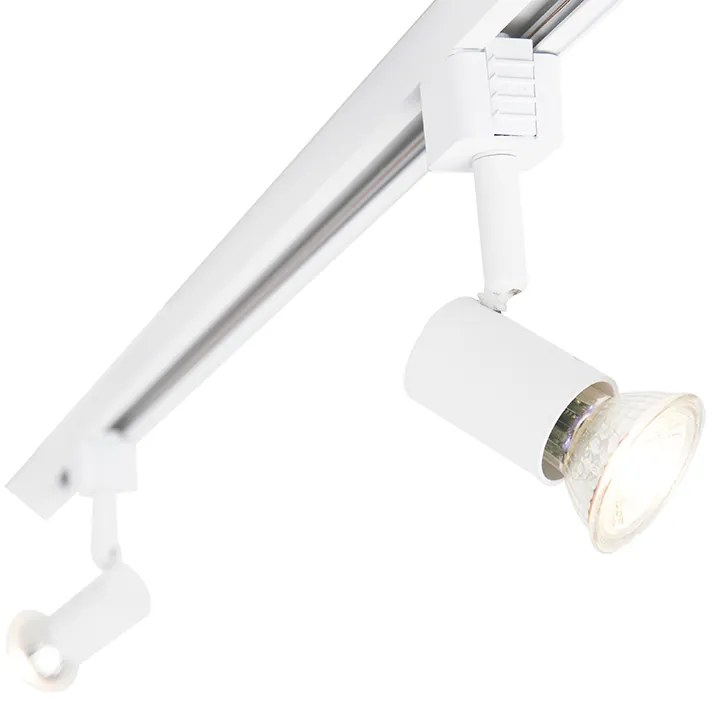 Sistem de șine inteligent alb monofazat 5 lumini inclusiv WiFi GU10 - Jeany