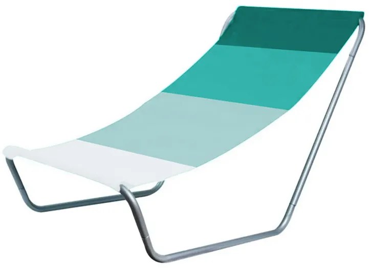 Sezlong de plaja pliabil SAND, dungi verde