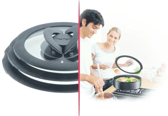Tefal - Set de 3 capace din sticlă INGENIO