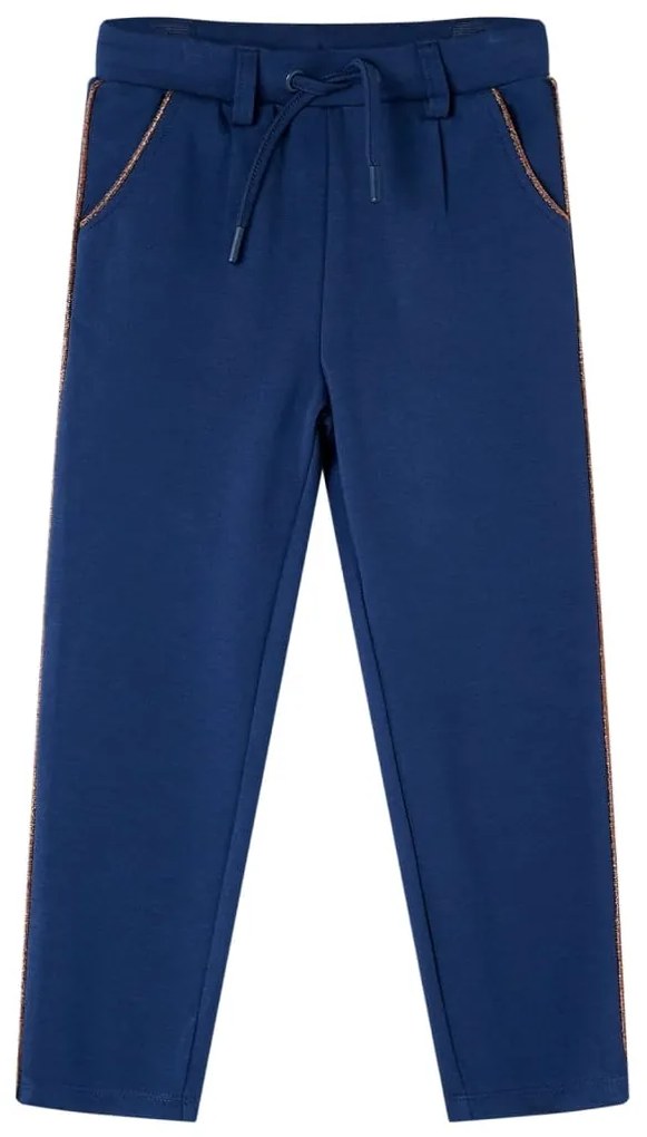 Pantaloni pentru copii cu șnur, bleumarin, 92