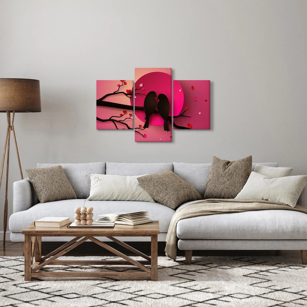 Tablou - Păsări îndrăgostite (90x60 cm)