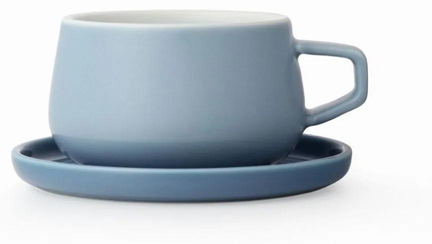 Cana de ceai cu farfurie VIVA Classic Hazy Blue 250ml, portelan 1006997