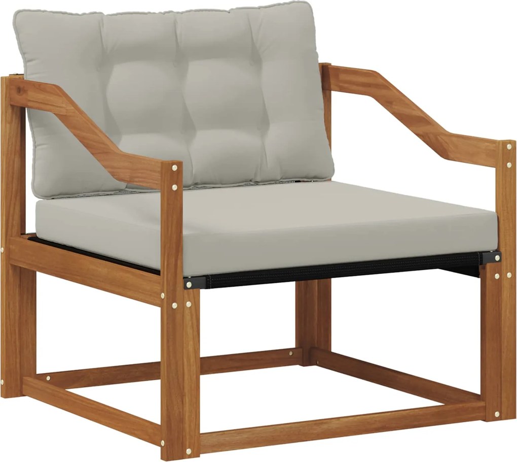 vidaXL Set de canapele de exterior Lemn solid de Acacia și Textilene