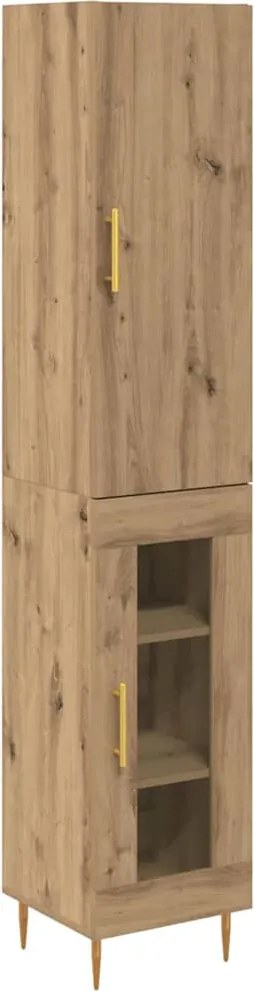 vidaXL Bufet 2 pcs Stejar Artizanal Lemn compozit