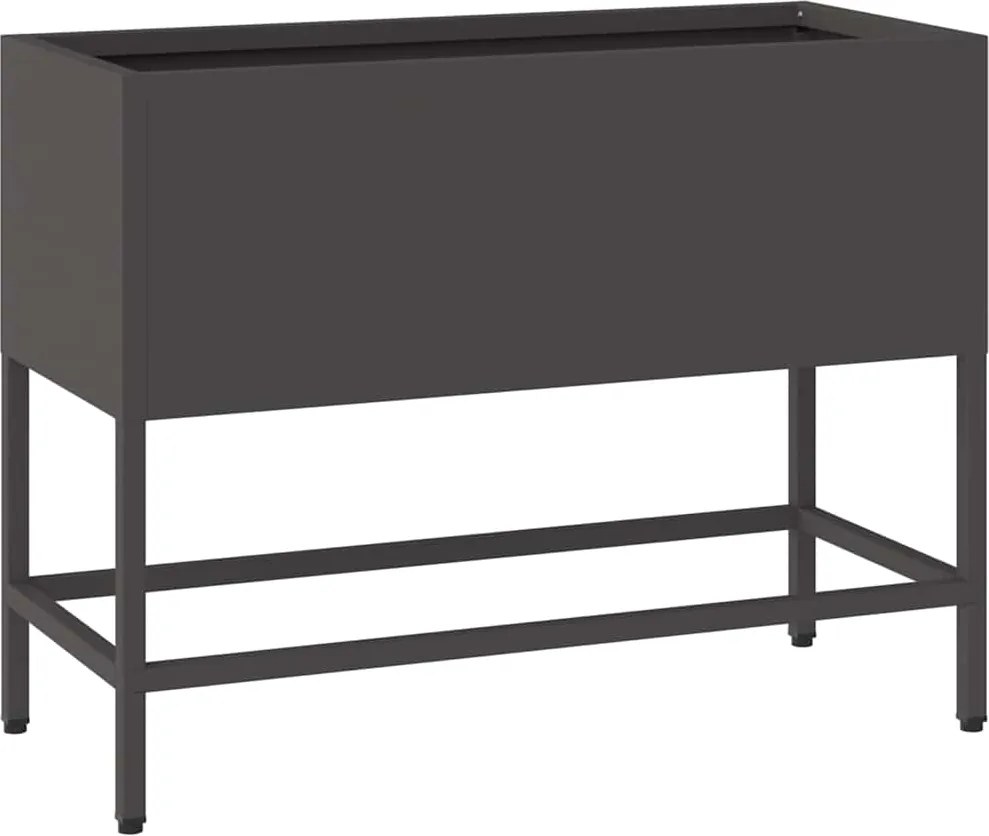 vidaXL Ghiveci ridicat pentru grădină Negru 60 x 26 x 45 cm Oțel