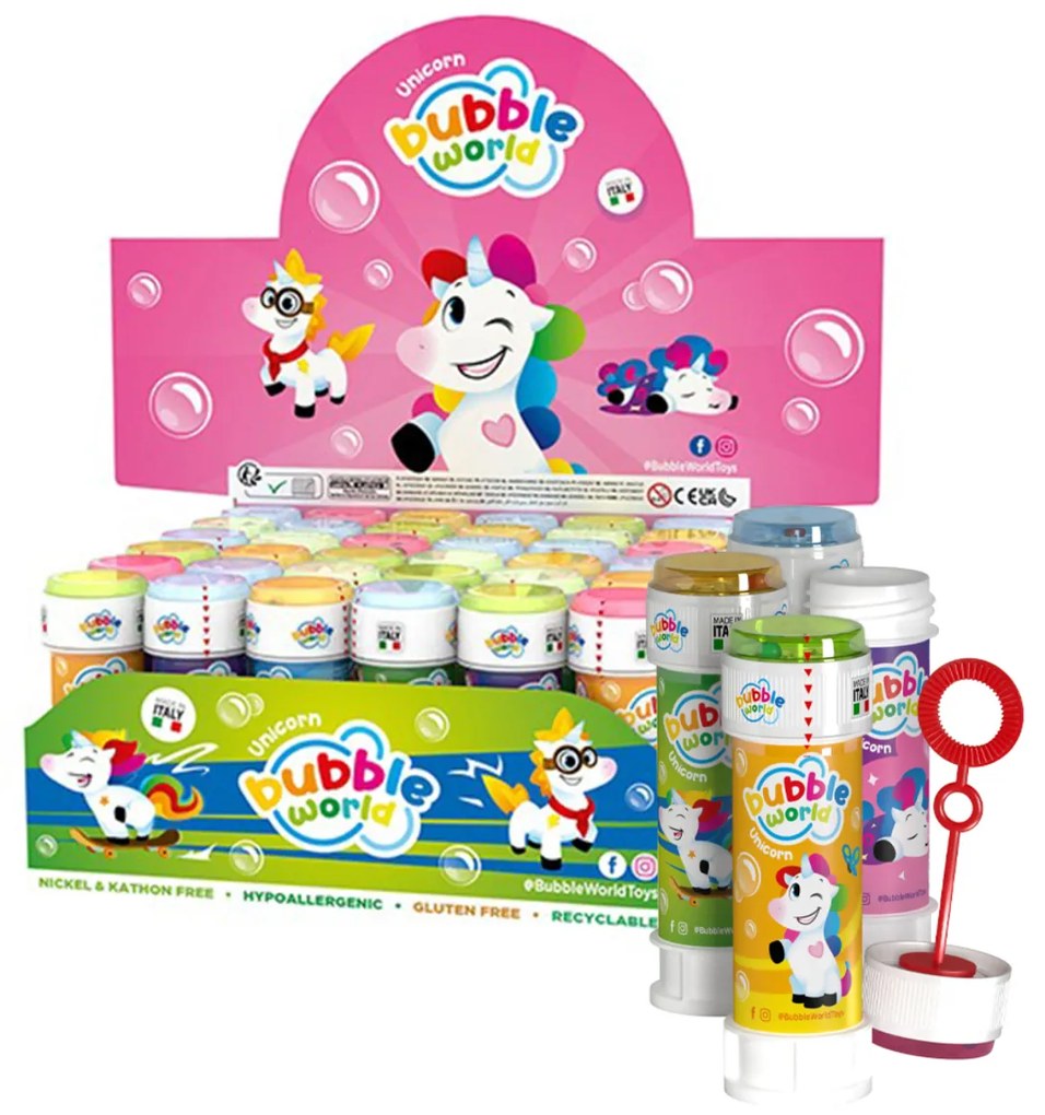 Dispozitiv de făcut baloane din săpun Unicorn 60 ml