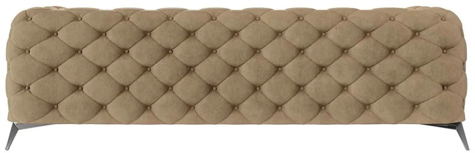 Canapea maro deschis cu tapițerie din catifea 243 cm Chelsea – Ropez