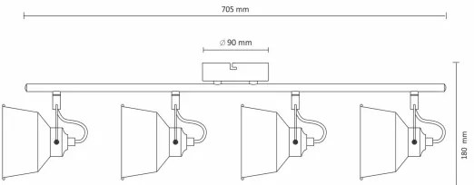 LED Plafonieră aplicată 4xE14/8W/230V