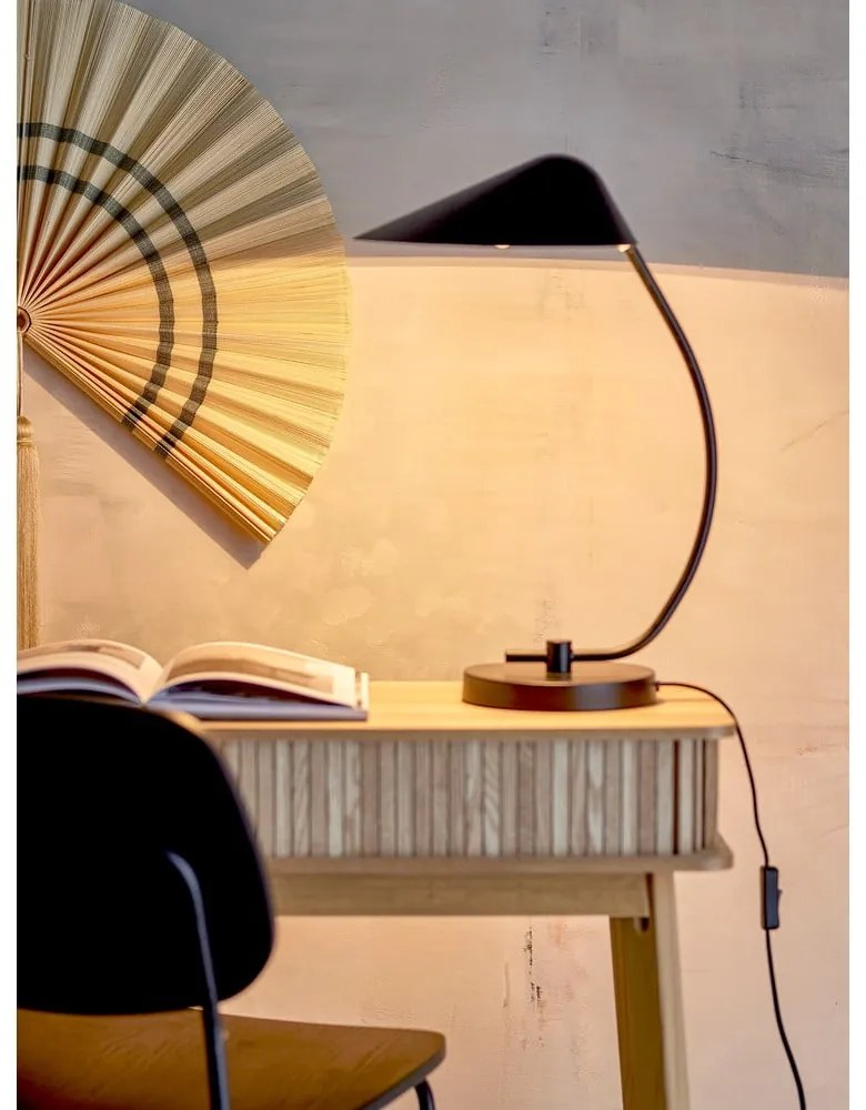 Veioză neagră cu abajur din metal (înălțime 50 cm) Nisella – Bloomingville