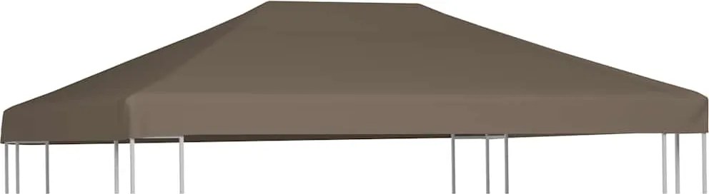 vidaXL Acoperiș pentru pavilion, 310 g/m², gri taupe, 3 x 4 m