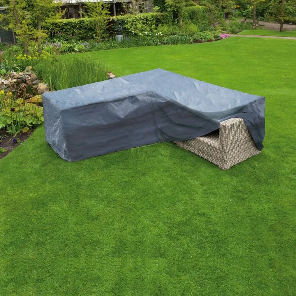 407081 Nature Husă mobilier de grădină, formă L, 250 x 90 x 90 cm