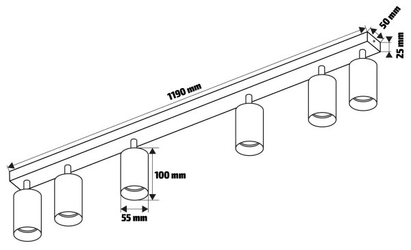 Brilagi - Spot SELE MODERN 6xGU10/30W/230V alb