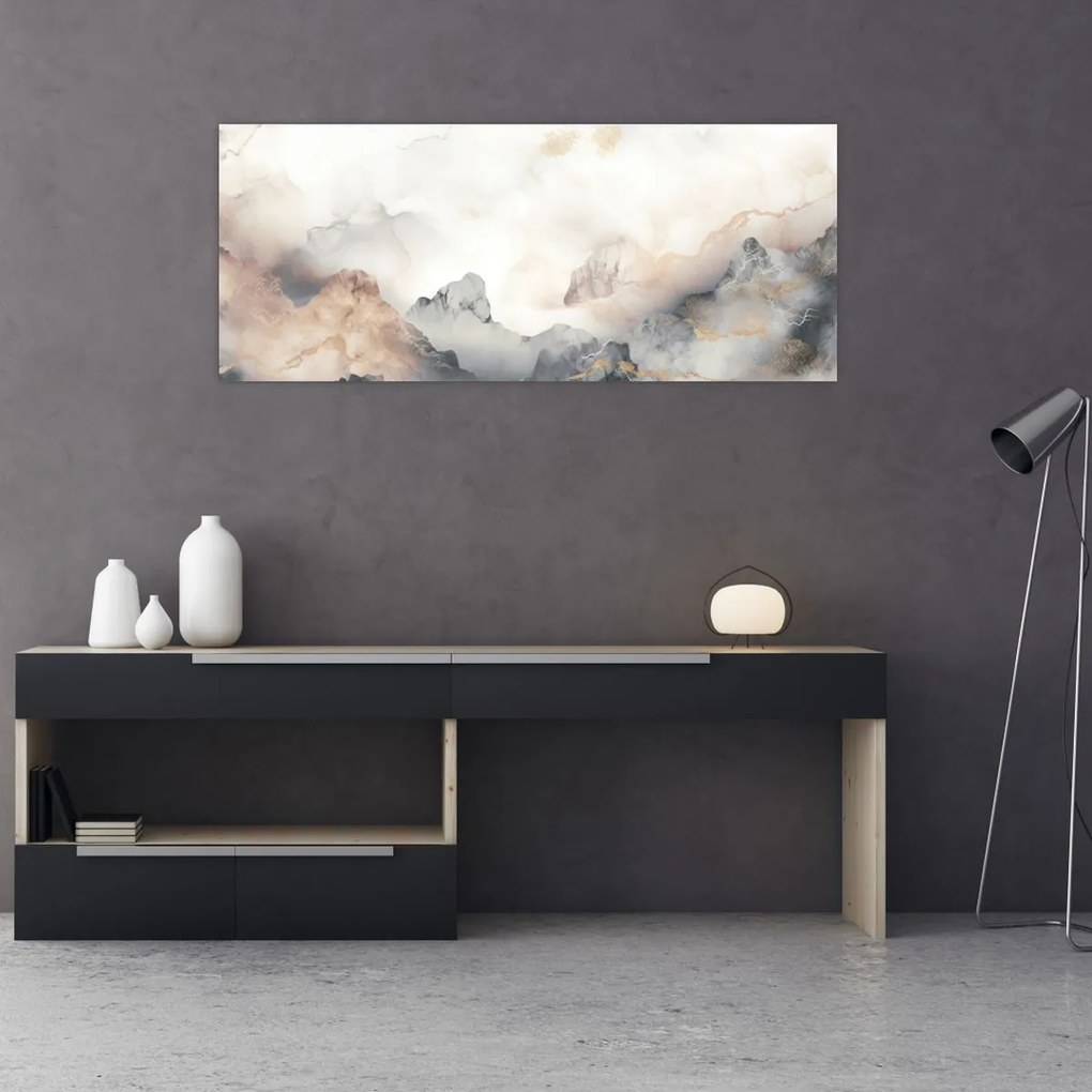 Tablou - Munte abstracție cu textura de marmură (120x50 cm)