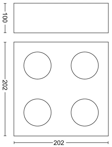 Spot LED MYLIVING BOX 4xLED/4,5W/230V Philips 50494/30/P0