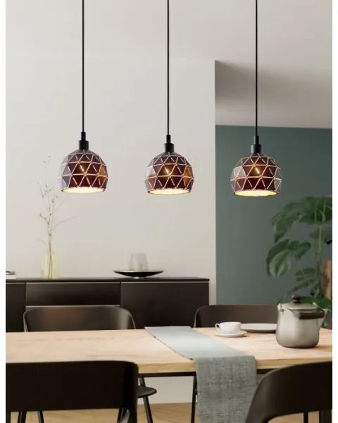 Eglo 97846 - Lustră pe cablu ROCCAFORTE 3xE14/40W/230V