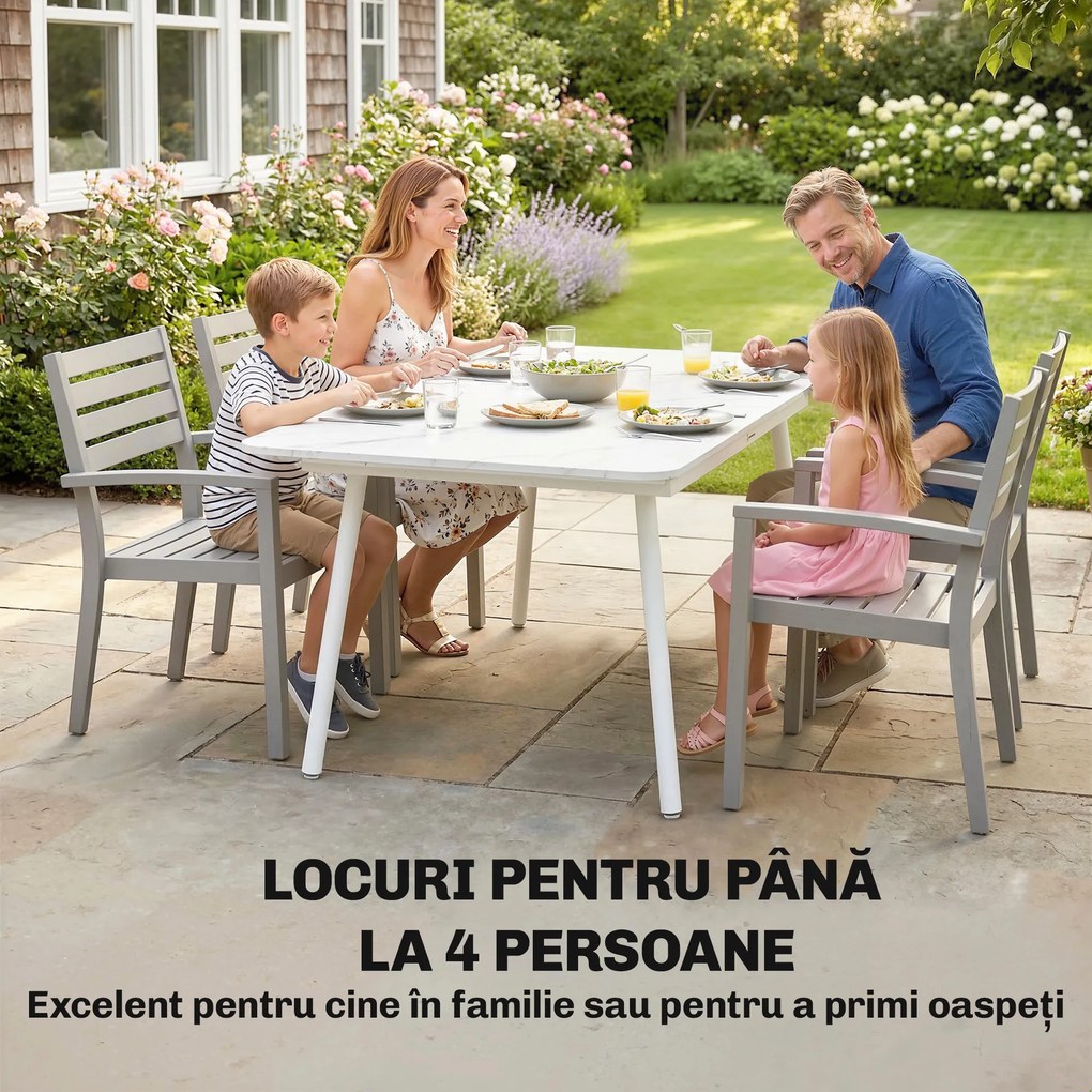 Outsunny grădină terasă lemn fals | Aosom Romania